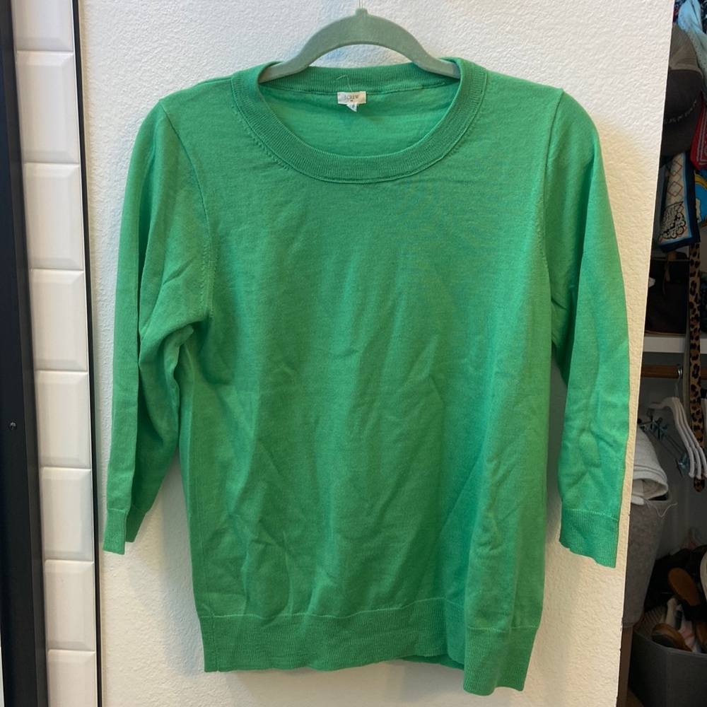 Kelly green JCrew tippi sweater